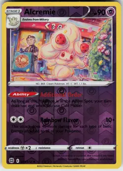 Pokemon Alcremie 071/172 SWSH09: Brilliant Stars NM Reverse Holo card - Image 1