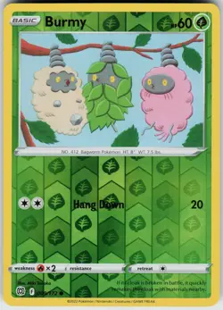 Pokemon Burmy 009/172 SWSH09: Brilliant Stars NM Reverse Holo card - Image 1