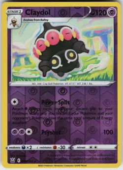 Pokemon Claydol 058/163 SWSH05: Battle Styles NM Reverse Holo card - Image 1