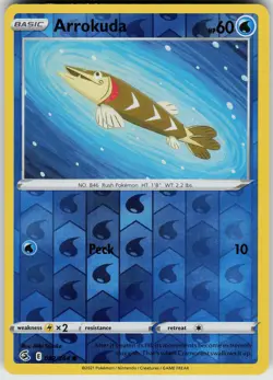 Pokemon Arrokuda 082/264 SWSH08: Fusion Strike NM Reverse Holo card - Image 1