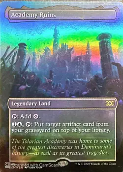 MTG English Magic Card BORDERLESS NM FOIL ACADEMY RUINS from Double Masters - Image 1