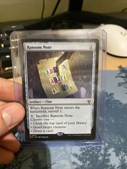 2024 MTG Rare Artifact "Ransom Note" NM+ Magic Card #0047 MKC SURVEIL - Image 1