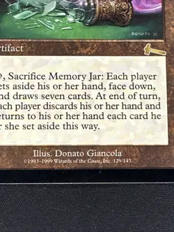 Memory Jar MP MTG Magic the Gathering Urza's Legacy Reserved List - Image 2