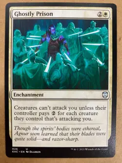 MTG 1x Ghostly Prison # 26 Commander Kaldheim Modern Magic the Gathering x1 NM - Image 1