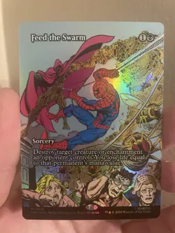 x1 Feed the Swarm - Foil - Borderless M MTG Marvel Universe M/NM, English 2025 - Image 1