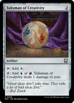 Talisman of Creativity 308 MTG Commander M3C Uncommon NP - Image 1