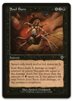 Soul Burn #124 (NM) Invasion INV Magic MTG - Image 1