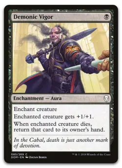 Demonic Vigor #85 (NM) Dominaria DOM Magic MTG - Image 1