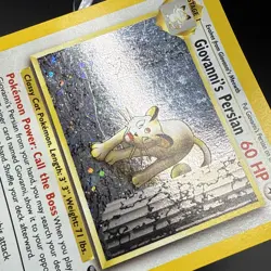 Giovanni's Persian 8/132 Gym Challenge 2000 SWIRL Holo Rare MP Pokemon TCG - Image 2