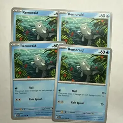 Remoraid x4 (playset) 033/159 Journey Together (JTG en) Common NM Pokemon - Image 1