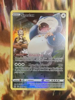 Pokemon TCG Snorlax TG10/TG30 Lost Origin Trainer Gallery Holo NM - Image 1