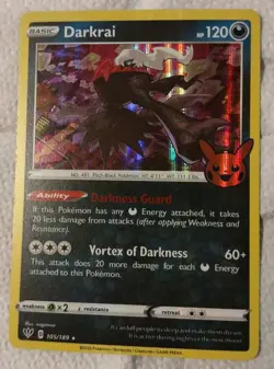 Pokemon TCG Darkrai Holo Rare 105/189 No. 491 Pitch Black Pokemon NM - Image 1