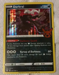 Pokemon TCG Darkrai Holo Rare 105/189 No. 491 Pitch Black Pokemon NM - Image 3