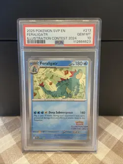 2025 Pokemon SVP EN Illustration Contest 2024 #213 Feraligatr PSA 10 GEM MINT - Image 1
