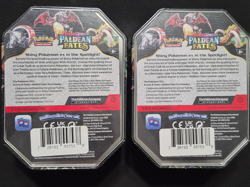 FACTORY SEALED-NEW- POKEMON TCG PALDEAN Fates GREAT TUSK & IRON TREADS EX TIN - Image 2
