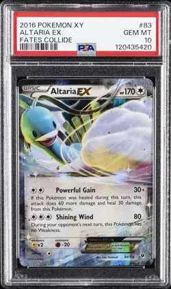 2016 POKEMON XY FATES COLLIDE #83 ALTARIA EX PSA 10 - Image 1