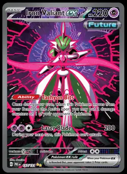 Iron Valiant EX Prismatic Evolutions Special Illustration Rare Holo Pokemon TCG - Image 1