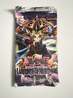 YuGiOh 1996 Labyrinth of Nightmare Booster Pack NEW Sealed English Edition RARE - Image 1