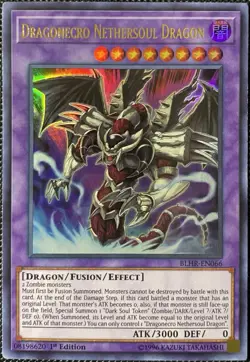 Dragonecro Nethersoul Dragon BLHR-EN066 Battles of Legend: Hero's 1st..Yugioh - Image 1