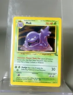 Muk 13/62 Fossil Unlimited Holo Rare 1999 Vintage Pokemon TCG Card - Image 1