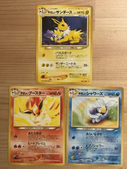 Light Jolteon 135 Vapoleon 134 Flareon 136 Neo Destiny Pokemon Card Vintage 2000 - Image 1