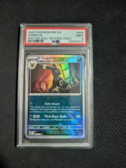 Umbreon 069 PSA 9 Master Ball Prismatic Evolution Graded Pokemon Card - Image 1