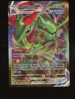 Pokemon TCG Rayquaza VMAX HoloFull Art Rare Card Evolving Skies 111/203 - Image 1