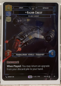 Star Wars Unlimited Razor Crest Card Galactic Championship 2025 - Image 1