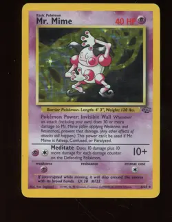 Pokemon TCG Mr. Mime Jungle Holo Rare Card 6/64 - Image 1