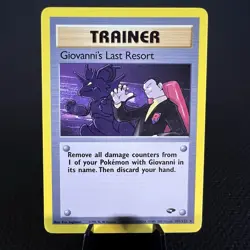Giovanni's Last Resort 105/132 Gym Challenge Rare Card LP - Image 1