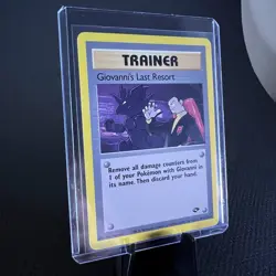 Giovanni's Last Resort 105/132 Gym Challenge Rare Card LP - Image 3