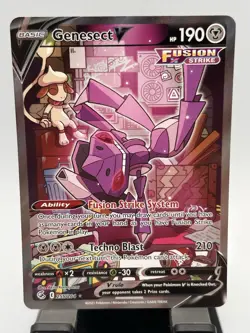 Genesect V 255/264 Fusion Strike Full Alt Art Ultra Rare Holo Pokemon Card NM - Image 1
