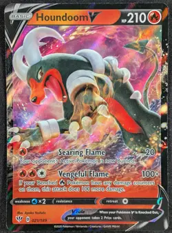 Houndoom V 2020 Darkness Ablaze Full Art Ultra Rare Pokemon Card 021/189 (NM) - Image 1