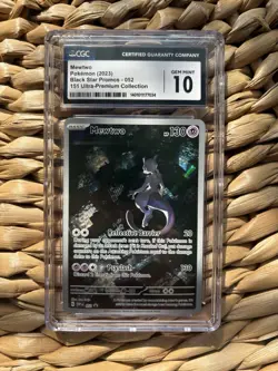 CGC Graded 10 GEM MINT Mewtwo 151 UPC Promo Full Art Pokemon Card 052 SVP EN - Image 1