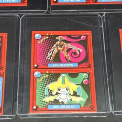 9x Sticker Gold Star Foil Pokedex Flash Editorial Pokemon Cards - Image 5