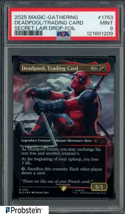 2025 Magic The Gathering Secret Lair Drop-Foil #1753 Deadpool Trading Card PSA 9 - Image 1