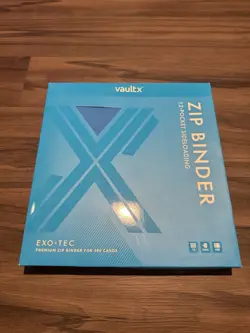 Vault X Neon Blue Exo Tec Zip Binder 12 Pocket Side Loading 480 Cards - Image 1