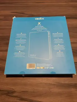 Vault X Neon Blue Exo Tec Zip Binder 12 Pocket Side Loading 480 Cards - Image 2