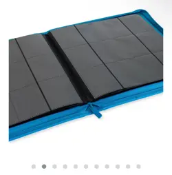 Vault X Neon Blue Exo Tec Zip Binder 12 Pocket Side Loading 480 Cards - Image 5