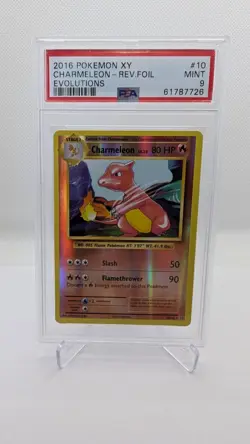 2016 Pokemon Card EVOLUTIONS CHARMELEON 10/108 PSA MINT 9 - Image 1