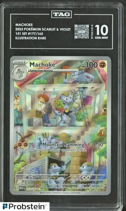 2023 Pokemon S & V Card 151 Set #177/165 Machoke IR TAG 10 GEM MINT - Image 1