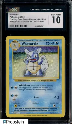 2023 Pokemon Trading Card Game Classic #002 Wartortle CLB CGC 10 GEM MINT - Image 1