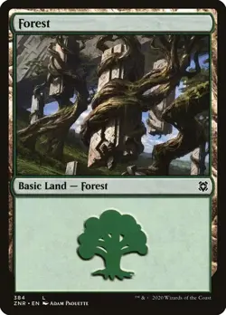 X4 Forest 384 Zendikar Rising NM MTG Magic DNA GAMES - Image 1