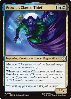 PROWLER, CLAWED THIEF x4 mtg NM-M Marvel's Spider-Man 4 Unc - Image 1