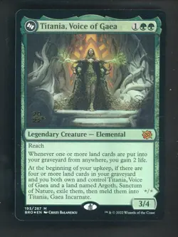 MTG - Titania, Voice of Gaea - Foil - The Brother's War NM Magic: The Gathering - Image 1