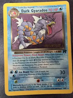 Pokemon Dark Gyarados Prerelease Promo Team Rocket 8/82 Holo Rare #8 - Image 2