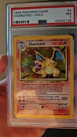 1999 Pokemon Base Set Charizard #4/102 Holo Rare | PSA 7 Near Mint WOTC - Image 2