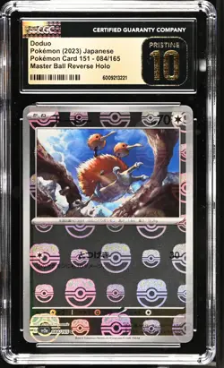 Pokemon TCG Doduo 084/165 (2023) Master Ball Reverse Holo 151 CGC 10 PRISTINE - Image 1