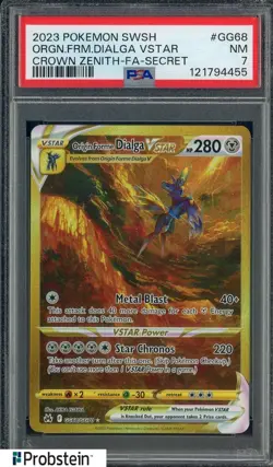 2023 Pokemon SWSH Crown Zenith #GG68/GG70 Origin Forme Dialga Vstar PSA 7 NM - Image 1