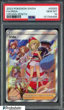 2023 Pokemon SWSH Crown Zenith #GG63/GG70 Irida PSA 10 GEM MINT - Image 1